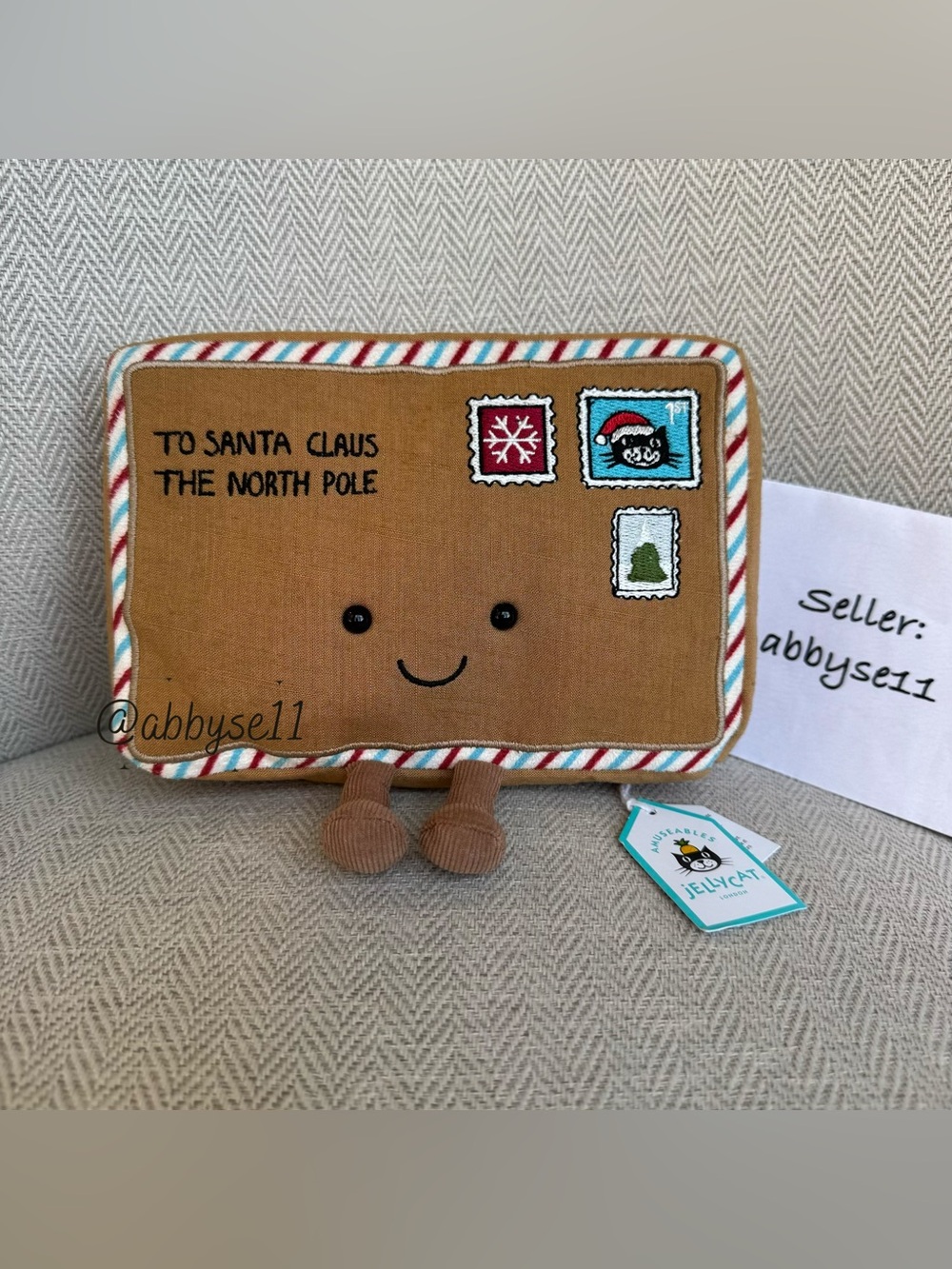 Jellycat Amuseables Letter To Santa - Authentic - New With Tags - Fast Ship